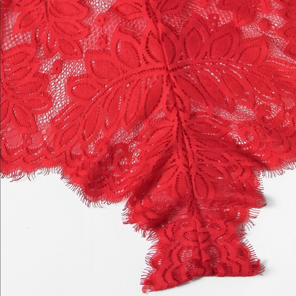💕🆕Red lace lingerie body suit romper - Picture 3 of 7